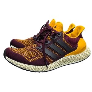 Adidas Ultra 4DSun Devils Running Shoe Maroon/Core Black/Semi Solar Gold